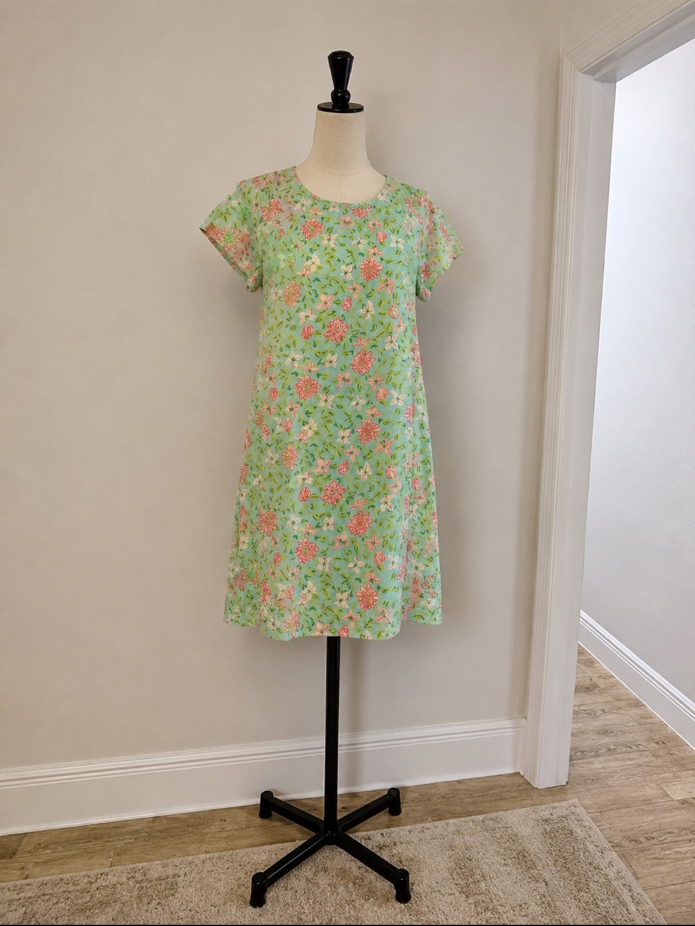Lilly Pulitzer Mint Green Floral Midi Dress